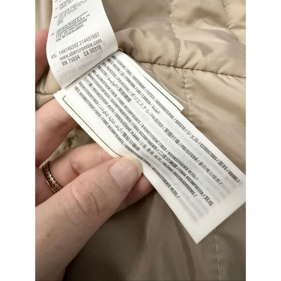 Abercrombie & Fitch Faux Fur Tan Hooded 3 In 1 Multi Wear Ultra Parka Jacket Sma - Picture 8 of 8